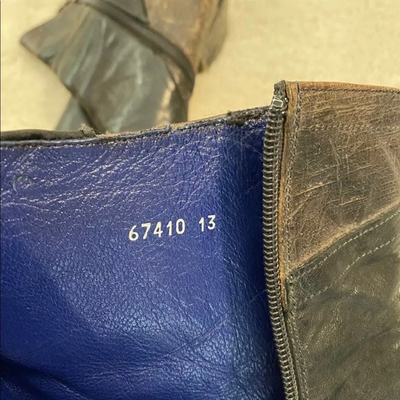 Mark Nason Black & Brown Leather Boots Made in Italy Size 13 - VERY RARE - Picture 8 of 9